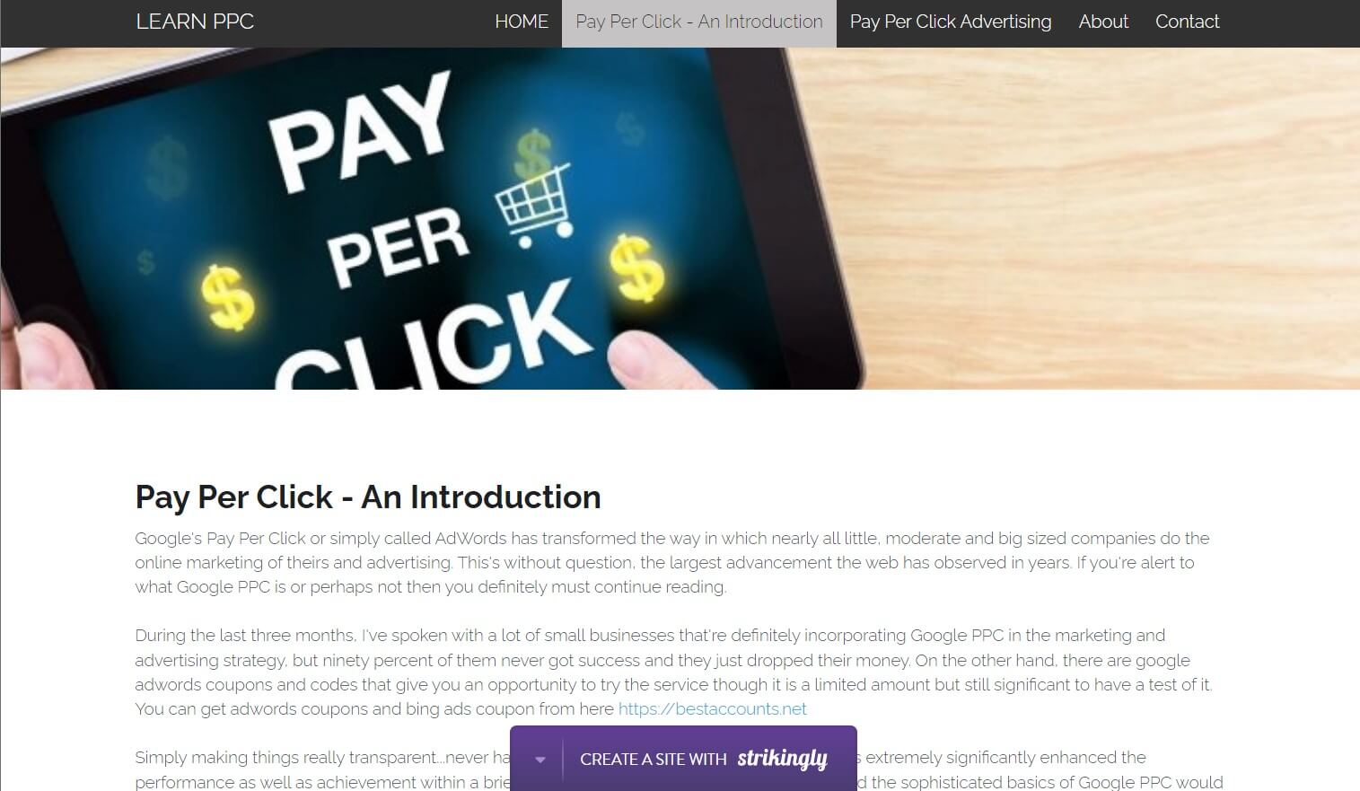 LearnPPC Blog on Strikingly Site LearnPPC Blog on Strikingly Site